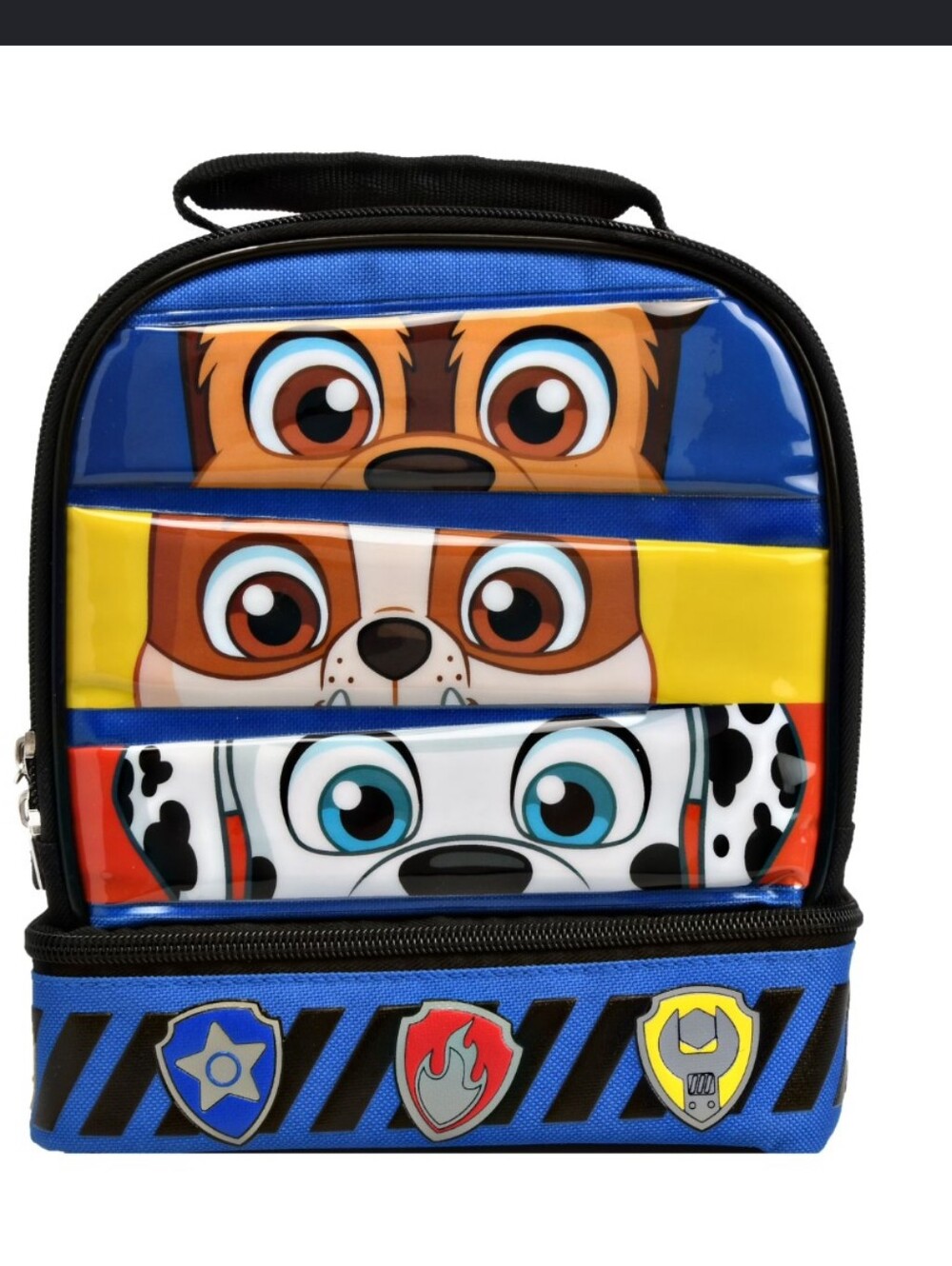 Paw Patrol Blue and Yellow Kids Lunch Bag with Character Panels NWT
